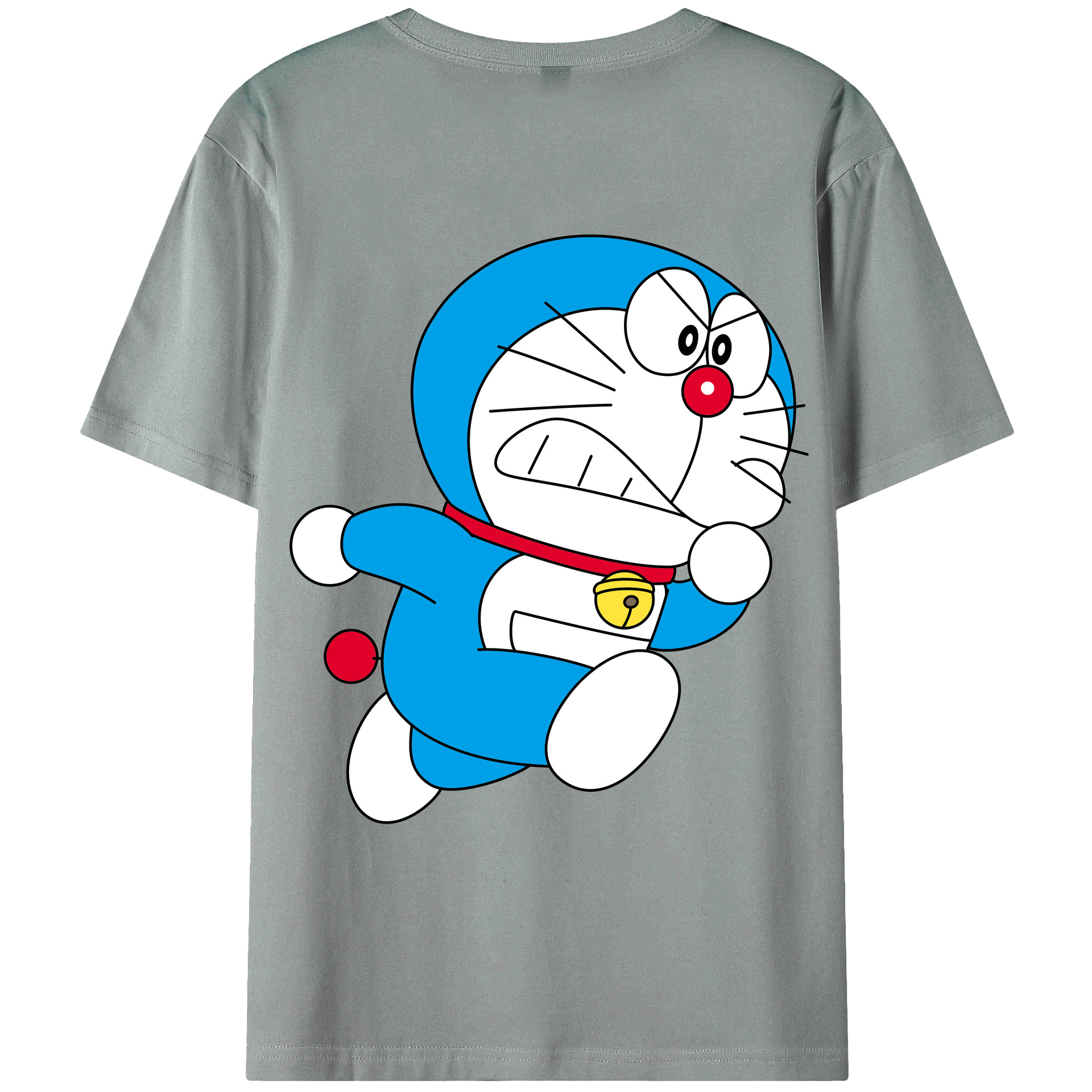 （画像用） ドラえもん Doraemon 綿100％ メンズ半袖Tシャツ（バックプリント） 通気性